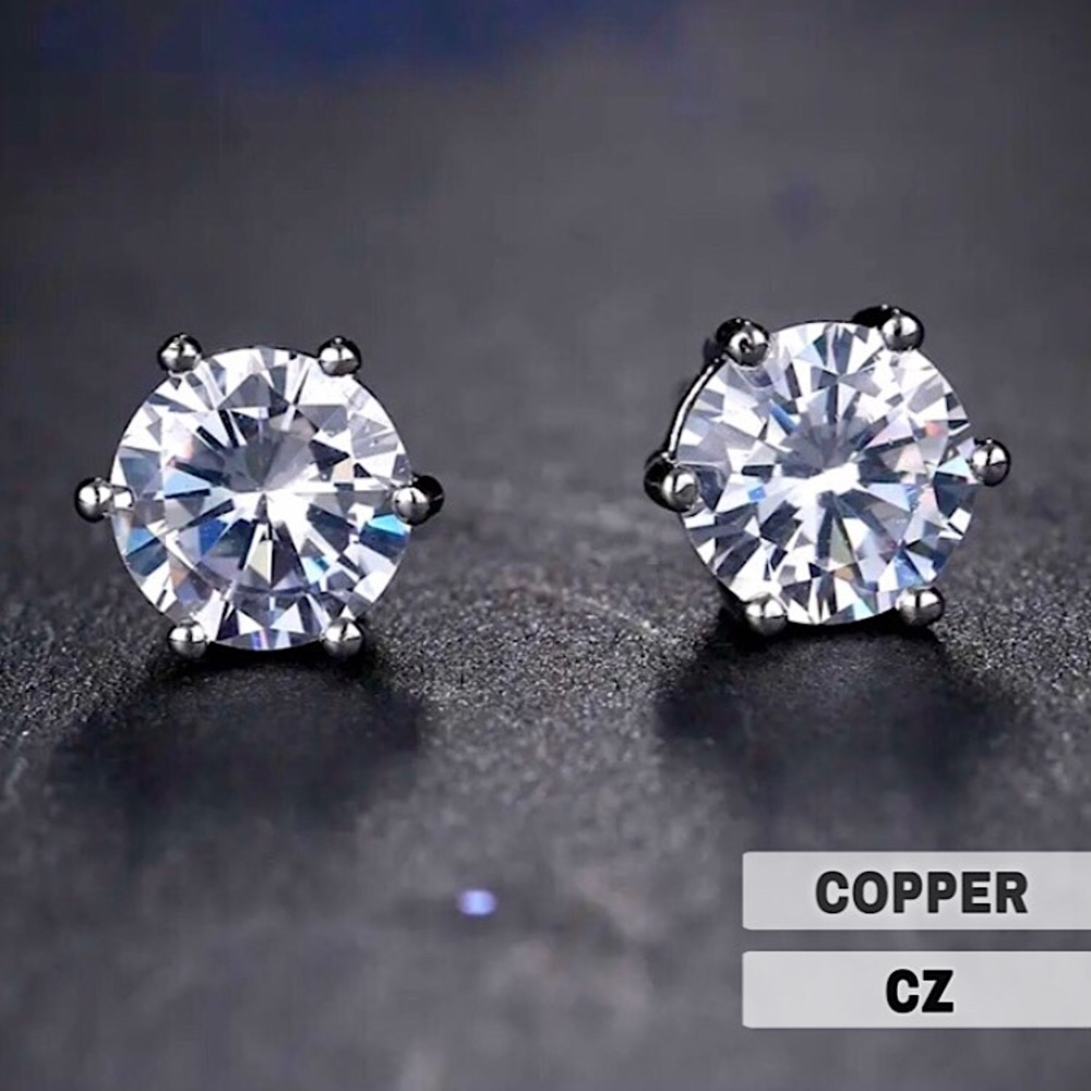 ⚜️𝟯𝟬%𝗢𝗙𝗙 𝗯𝘂𝗻𝗱𝗹𝗲𝘀 𝟯+⚜️ NEW CZ Round Cut Classic Stud Earrings